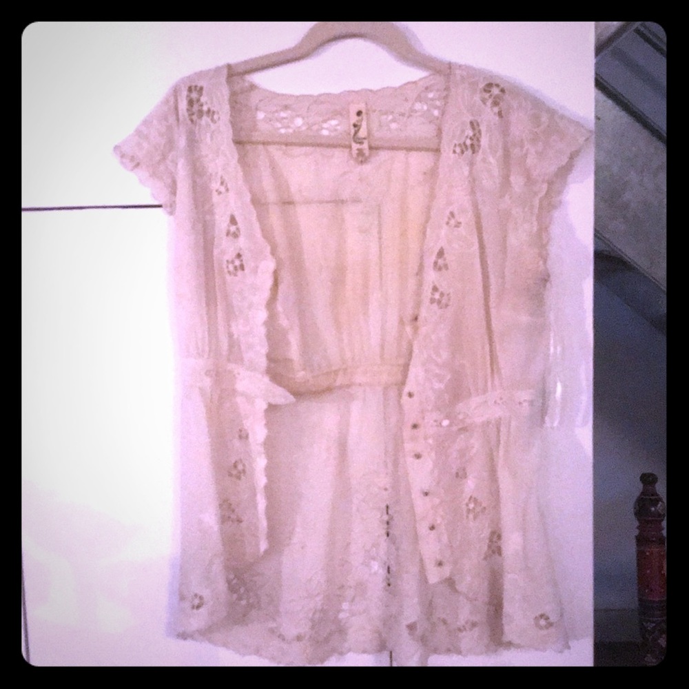 Lace Anthropologie blouse